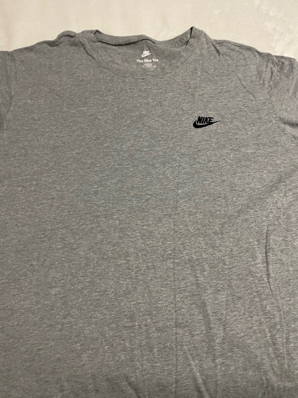 Nike Gray Heather Long Sleeve Logo Tee